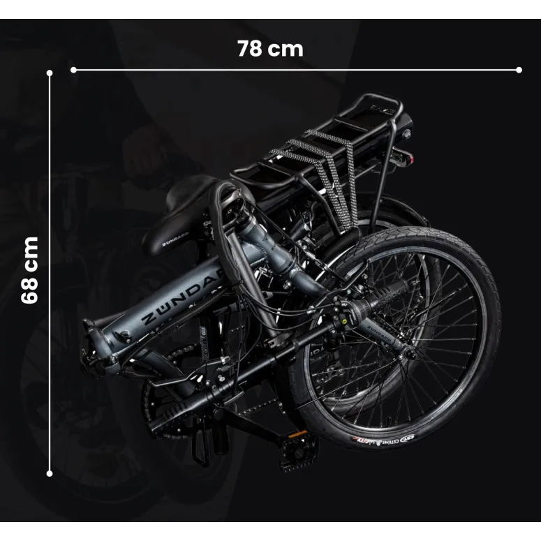 Elektryczny Rower Składany 20 ALU 10,4 Ah Wspomaganie Składak Męski Damski