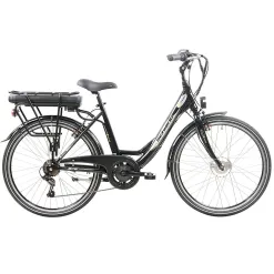 Elektryczny Rower Miejski 26 Alu Damka Wspomaganie Bagażnik Błotniki Stopka