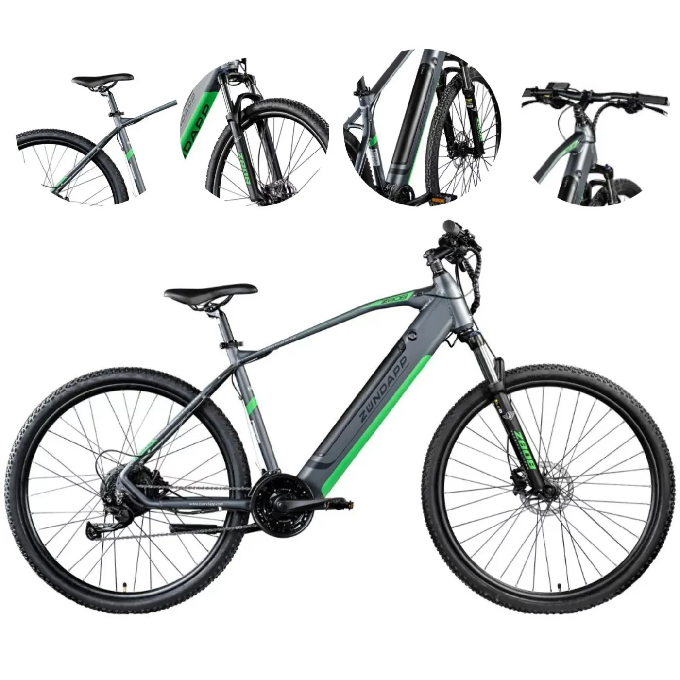 Elektryczny Rower Górski 29 ALU 5 Trybów 14Ah Cyngle Wspomaganie Hydraulika