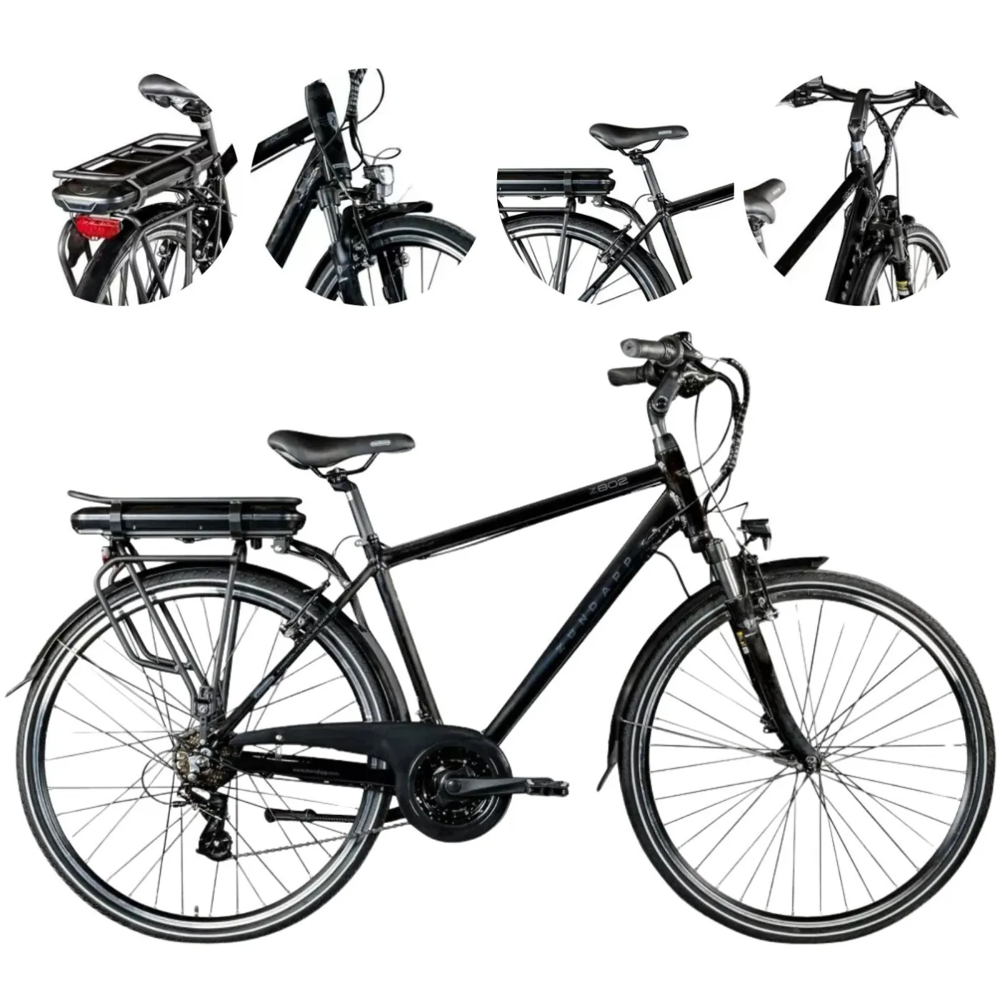 Elektryczny Rower Męski 28 Trekkingowy Wspomaganie 250W 115 km Aluminiowy