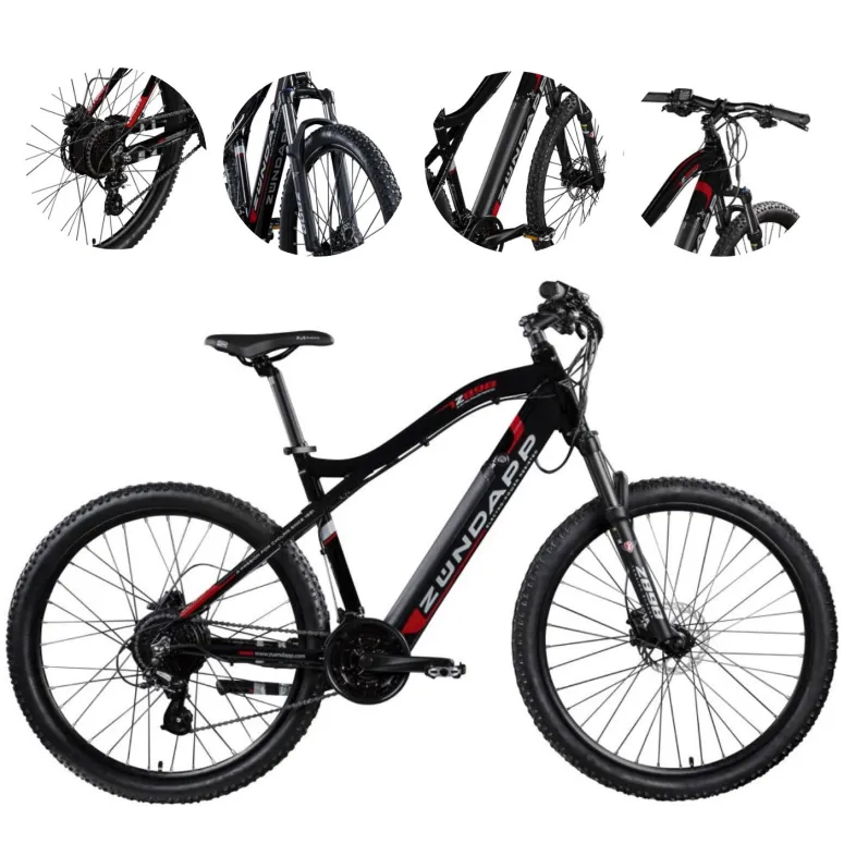 Elektryczny Rower Górski 27,5 MTB Amortyzator Aluminiowy 250W Męski Damski