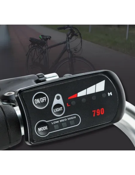 Elektryczny Rower Trekkingowy 28 Męski Aluminiowy 250W 3 Tryby Turystyczny