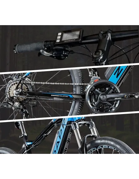 Rower Elektryczny Górski 27,5 Tarcze 11,6Ah ALU Wspomaganie Cyngle 5 Trybów