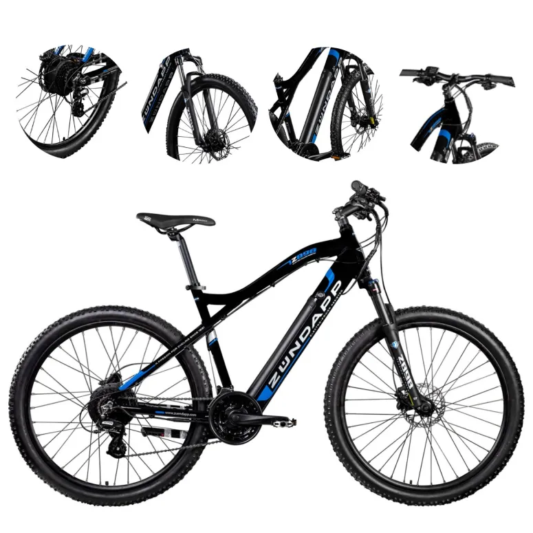 Elektryczny Rower Górski 27,5 Alu Hardtail Cyngle Tarcze Wspomaganie Stopka