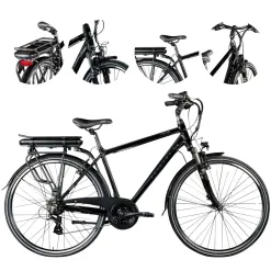Elektryczny Rower Męski 28 Alu Trekkingowy Wspomaganie Revo Światła Dzwonek