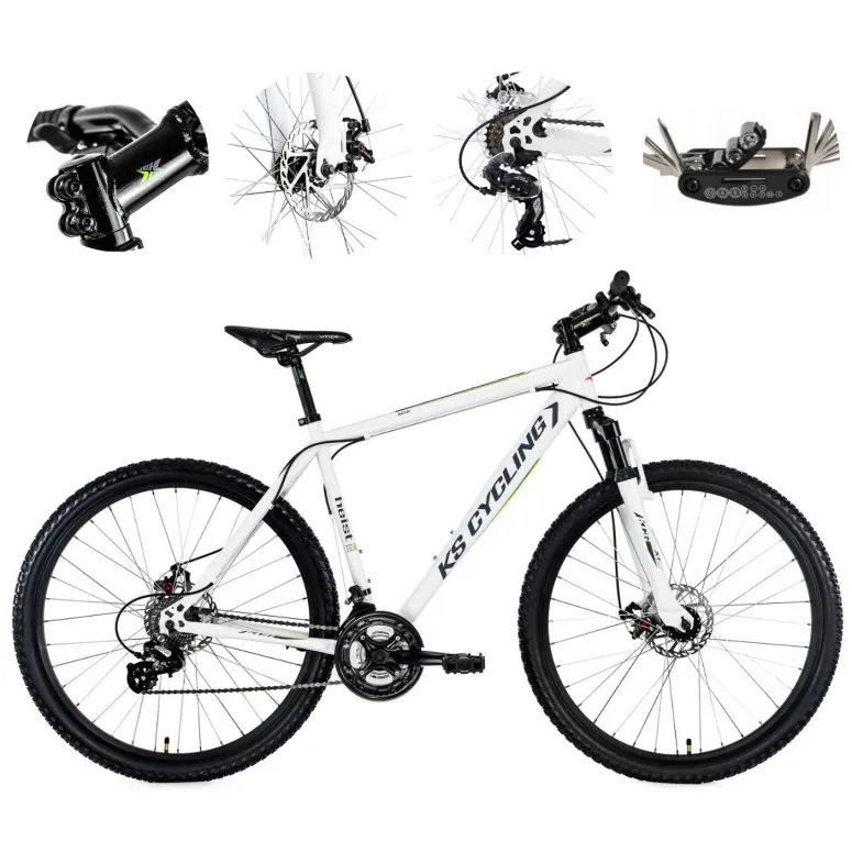 Terenowy Rower Górski 27,5 MTB Damski Męski Dzwonek Hardtail Tarcze Góral