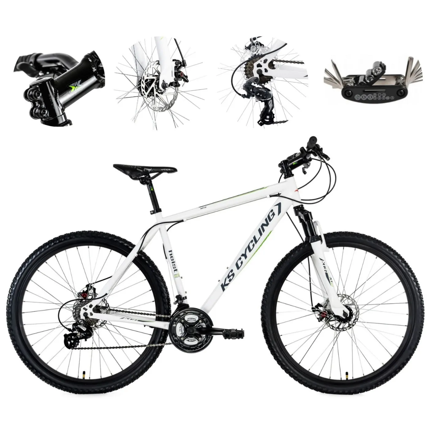 Terenowy Rower Górski 27,5 MTB Damski Męski Dzwonek Hardtail Tarcze Góral