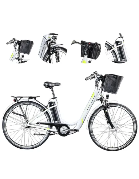 Rower Elektryczny Miejski 28 Nexus 7 Wspomaganie 5 Trybów Kontra Aluminium