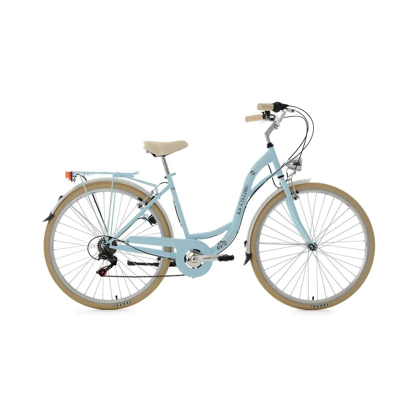 Miejski Rower Damski Dziewczęcy 28 Bagażnik 6 Bieg