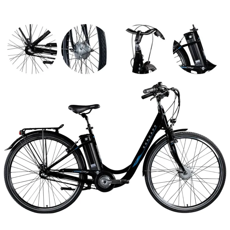 Rower Elektryczny Miejski 28 Damka Aluminiowy 10.4 Ah 250 W Wspomaganie
