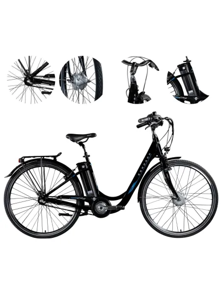 Rower Elektryczny Miejski 28 Damka Aluminiowy 10.4 Ah 250 W Wspomaganie