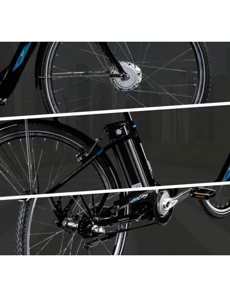 Rower Elektryczny Miejski 28 Damka Aluminiowy 10.4 Ah 250 W Wspomaganie