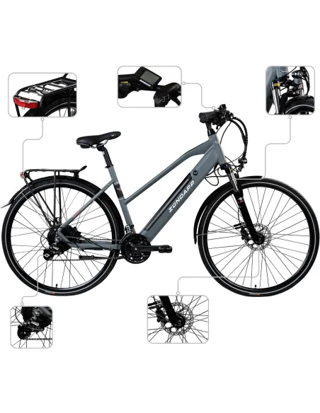 Rower Elektryczny Trekkingowy 28 Hydraulika Alu Wspomaganie Światła Stopka