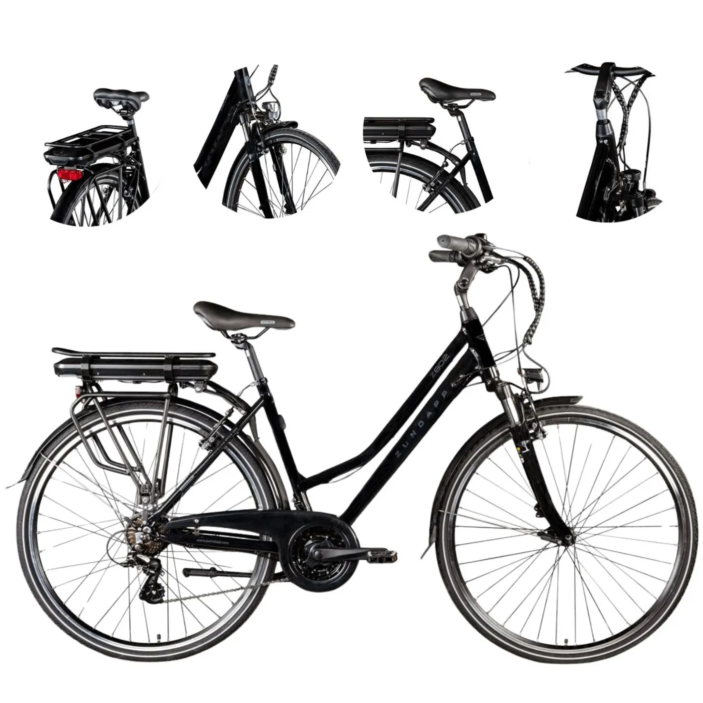 Elektryczny Rower Trekkingowy 28 Wspomaganie 250W Turystyczny Damski 5 Tryb