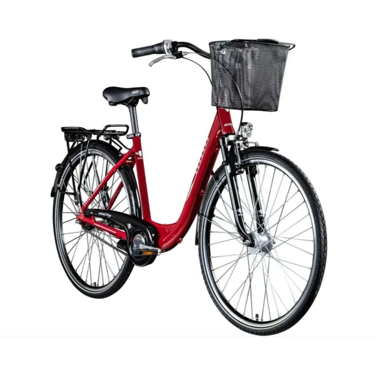 Damski Rower Miejski 28 Nexus 7 Kontra Koszyk Bagażnik Oświetlenie Błotniki