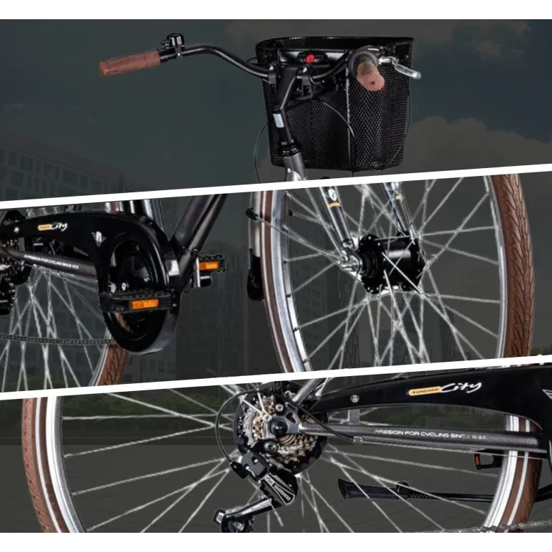 Miejski Rower Damski 28 Oświetlenie Dynamo Koszyk Dzwonek Stopka Błotniki