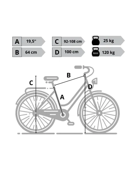 Rower Elektryczny Damski Miejski 28" ALU Shimano Nexus 7 Kontra 250 W