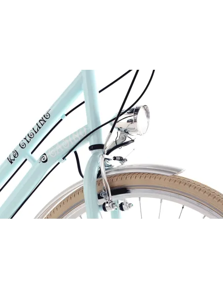 Damski Rower Miejski Retro 28 Damka Bagażnik Błotniki Stopka Oświetlenie