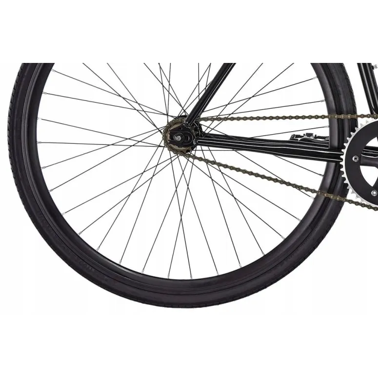 Rower Ostre koło Czarny Męski 28 WOLNOBIEG