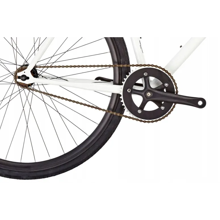 Rower Ostre Koło Biały Damski Męski 28 Wolnobieg