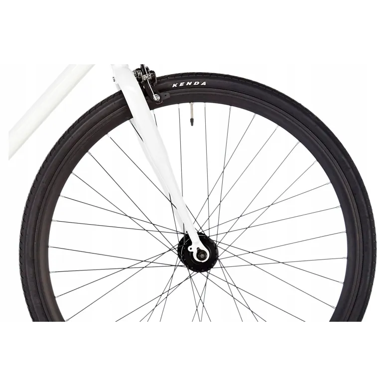 Rower Ostre Koło Biały Damski Męski 28 Wolnobieg