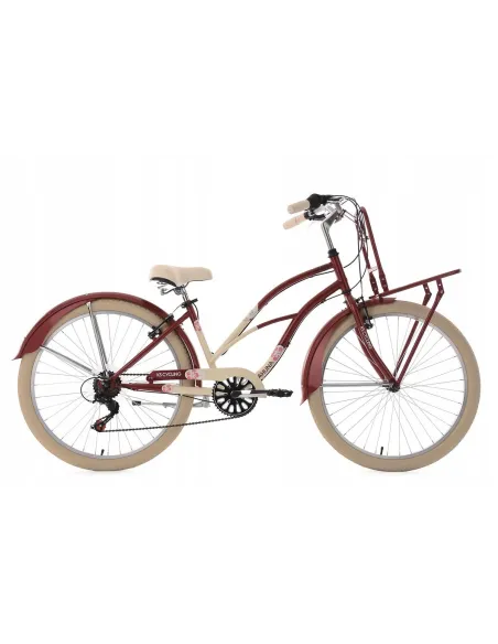 Damski Rower Miejski Beach Cruiser 26 Bagażnik