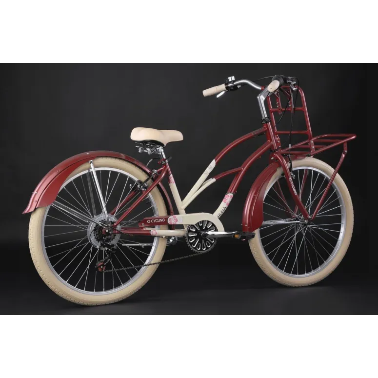 Damski Rower Miejski Beach Cruiser 26 Bagażnik