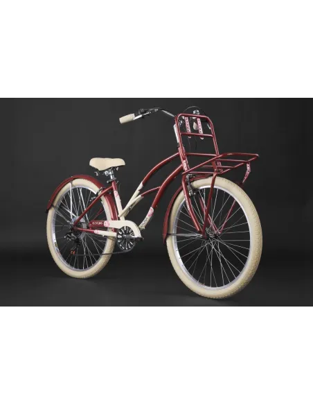 Damski Rower Miejski Beach Cruiser 26 Bagażnik