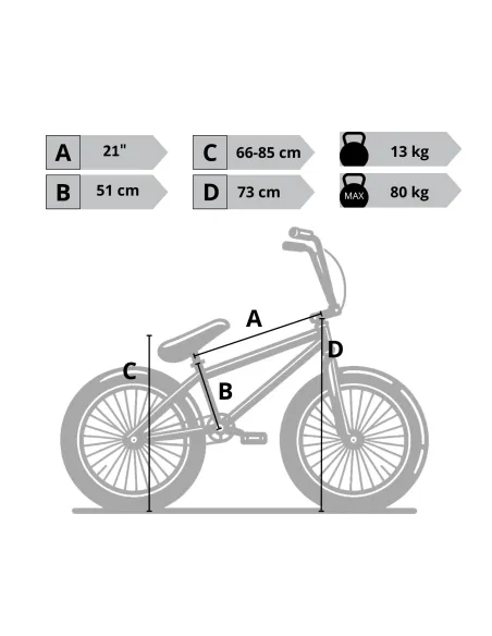 Rower BMX Uniwersalny 20 Kierownica Obrotowa Wyczynowy Młodzieżowy Dzwonek