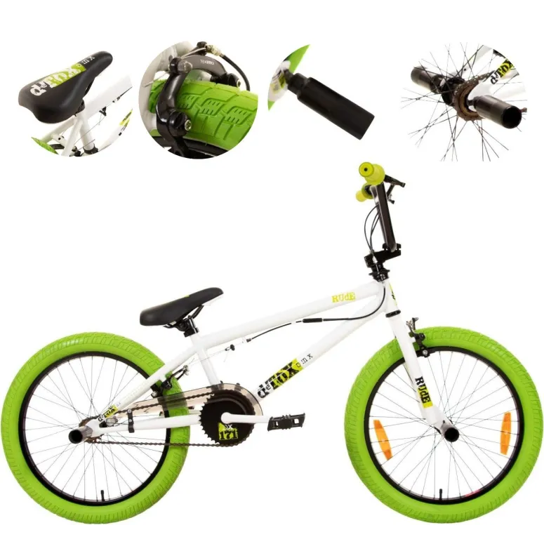 Rower BMX Miejski 20" Stal V-brake Dzwonek Odblaski Pegi x4 Młodzieżowy