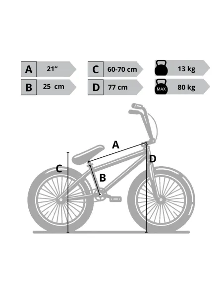 Rower BMX Miejski 20" Stal V-brake Dzwonek Odblaski Pegi x4 Młodzieżowy
