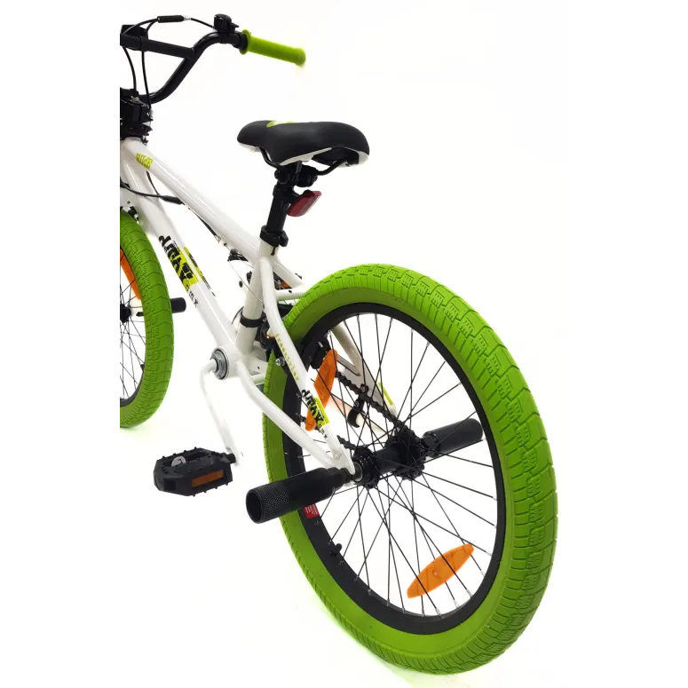 Rower BMX Miejski 20" Stal V-brake Dzwonek Odblaski Pegi x4 Młodzieżowy