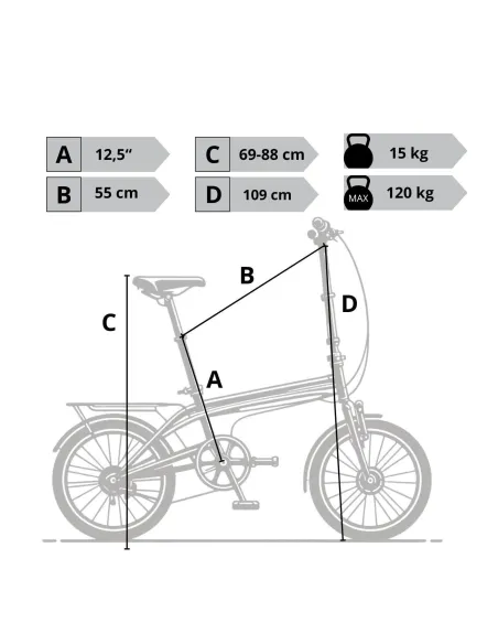 Rower Składany Miejski 20 Revo Męski Damski Dzwonek Oświetlenie Bagażnik