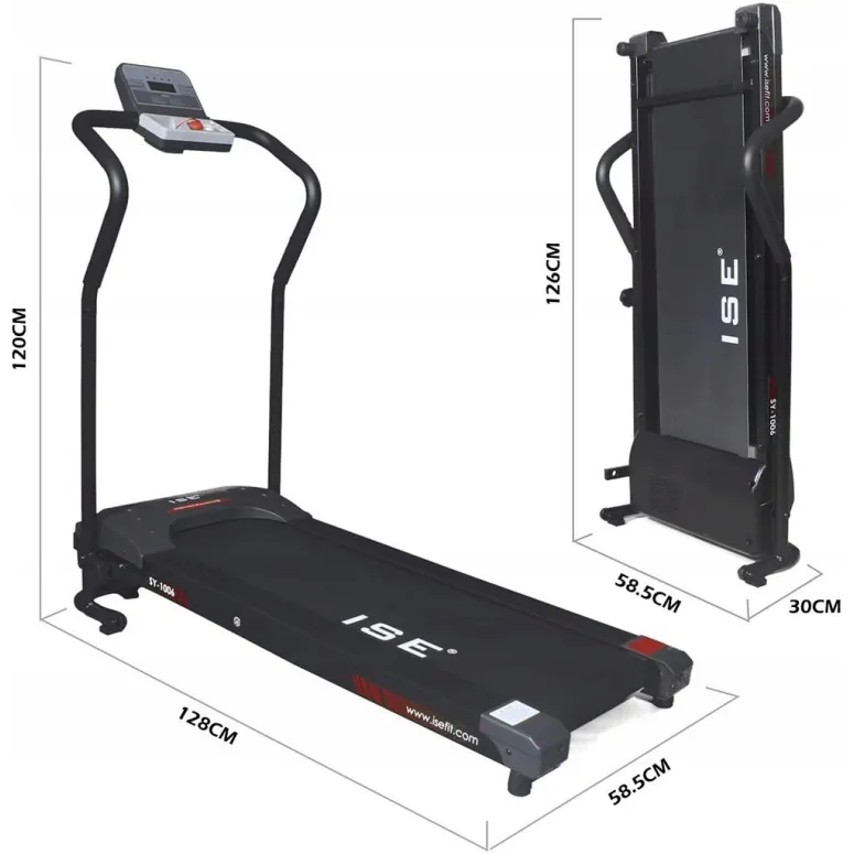 Bieżnia Domowa Elektryczna ISE SY1006 Składana Pod Łóżko 10 km/h Do 120kg