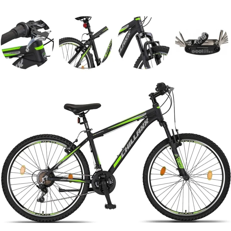 Rower Górski 26 Aluminium Młodzieżowy MTB Hardtail Revo Dzwonek Odblaski