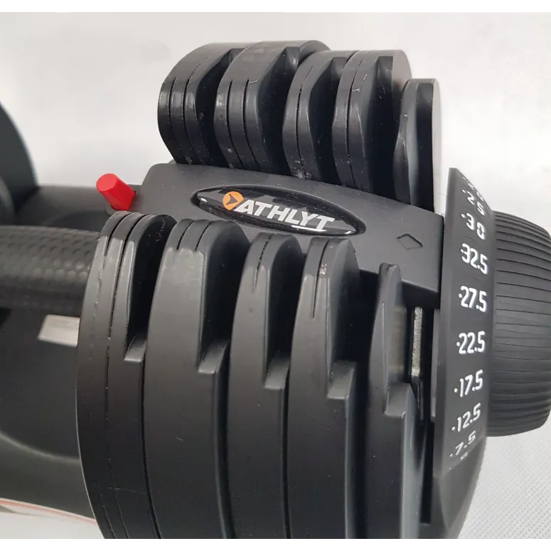 Hantla Regulowana Athlyt Sztangielka Siłownia Szybka Regulacja 2,5-32,5KG