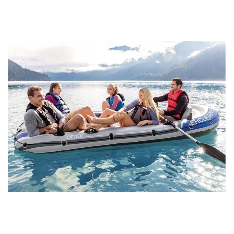 Ponton Intex Excursion 5 68325 Wędkarski Duży 5 Osób Pompka + Wiosła Zestaw