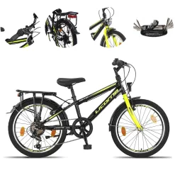 Rower Dziecięcy 20 Stalowy Stopka Światła Bagażnik Odblaski Dzwonek Revo