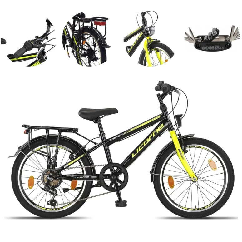 Rower Dziecięcy 20 Stalowy Stopka Światła Bagażnik Odblaski Dzwonek Revo