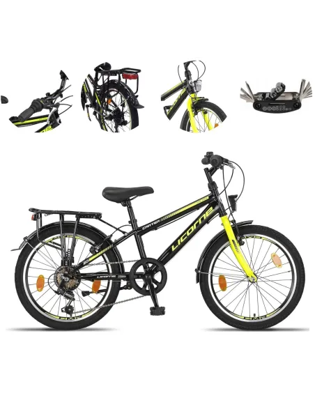 Rower Dziecięcy 20 Stalowy Stopka Światła Bagażnik Odblaski Dzwonek Revo