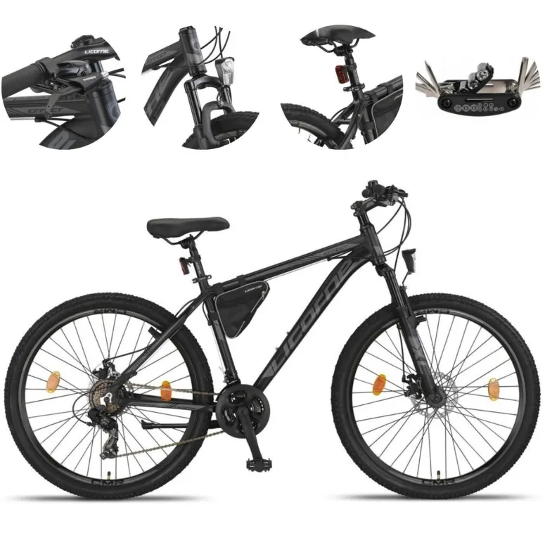 Rower Górski 27,5 Hardtail Alu Męski Damski Cyngle Sakwa Dzwonek Odblaski