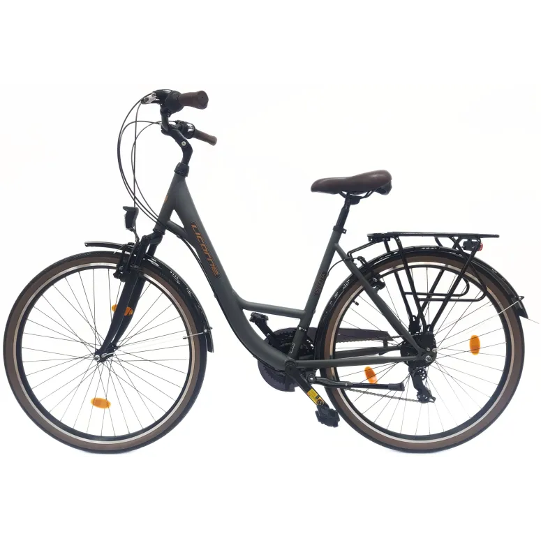 Rower Miejski Damski 28 Stal Revoshift Dzwonek Oświetlenie Stopka Bagażnik