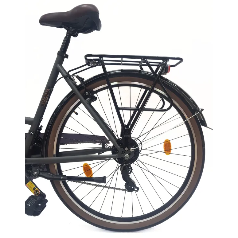 Rower Miejski Damski 28 Stal Revoshift Dzwonek Oświetlenie Stopka Bagażnik