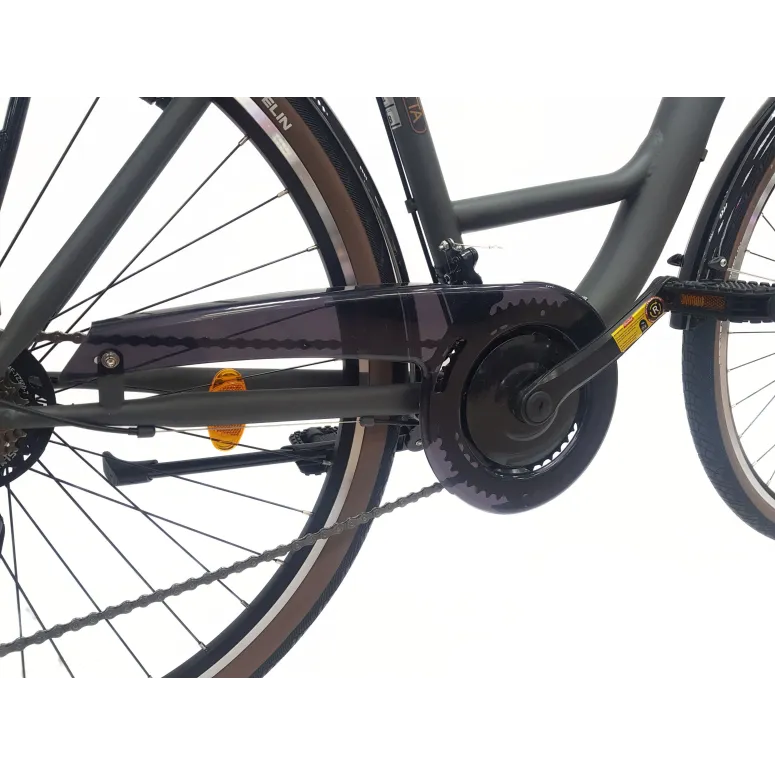 Rower Miejski Damski 28 Stal Revoshift Dzwonek Oświetlenie Stopka Bagażnik