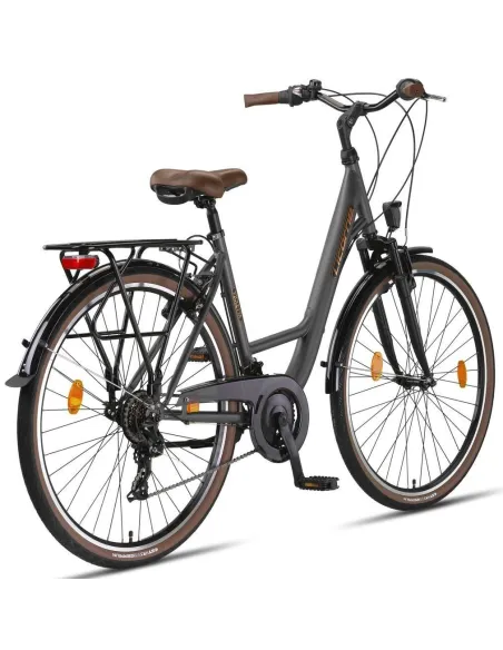 Rower Miejski Damski 28 Stal Revoshift Dzwonek Oświetlenie Stopka Bagażnik