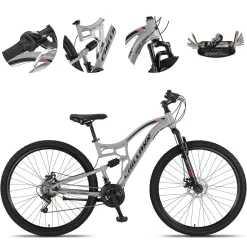 Rower Górski 27,5 Męski Damski Stal MTB Full Amor Tarcze Revoshift Dzwonek