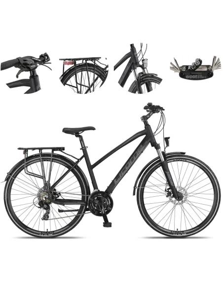 Rower Trekkingowy Damski 28 Turystyczny Bagażnik Oświetlenie Dzwonek Stopka