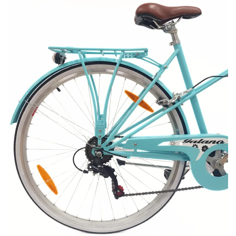 Rower Miejski Damski 28 Bagażnik Stopka Dzwonek Revo Odblask Światła Dynamo