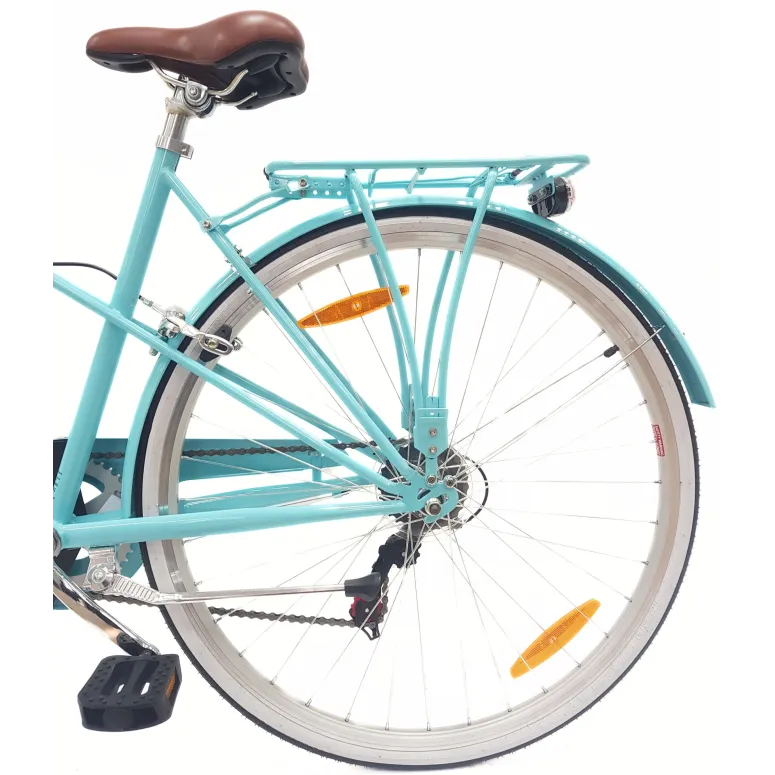 Rower Miejski Damski 28 Bagażnik Stopka Dzwonek Revo Odblask Światła Dynamo