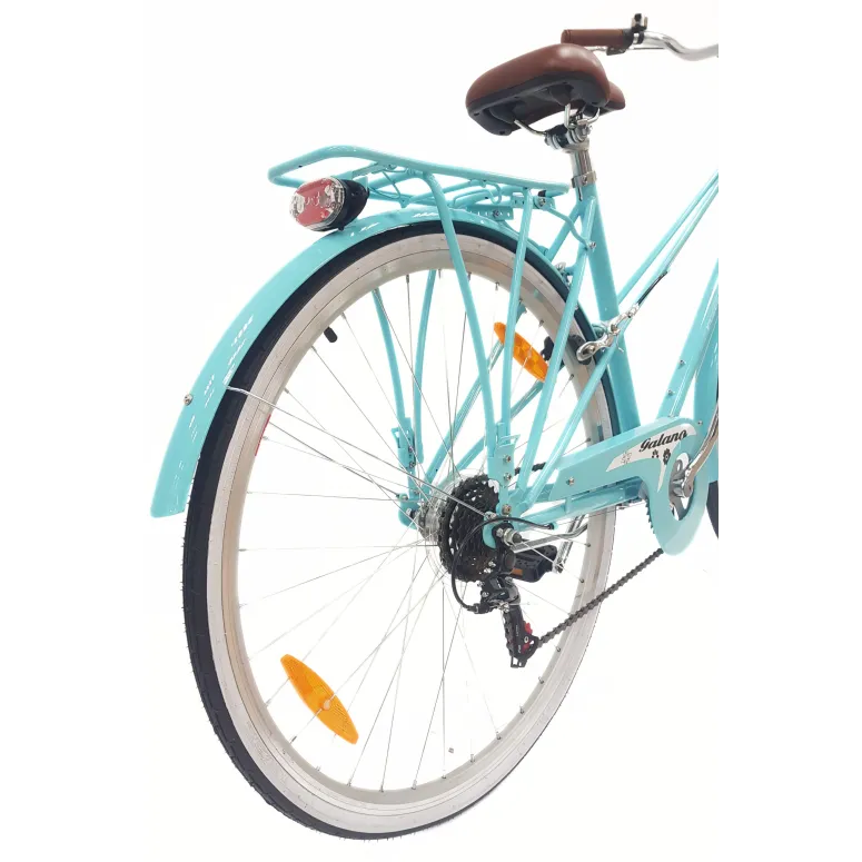 Rower Miejski Damski 28 Bagażnik Stopka Dzwonek Revo Odblask Światła Dynamo